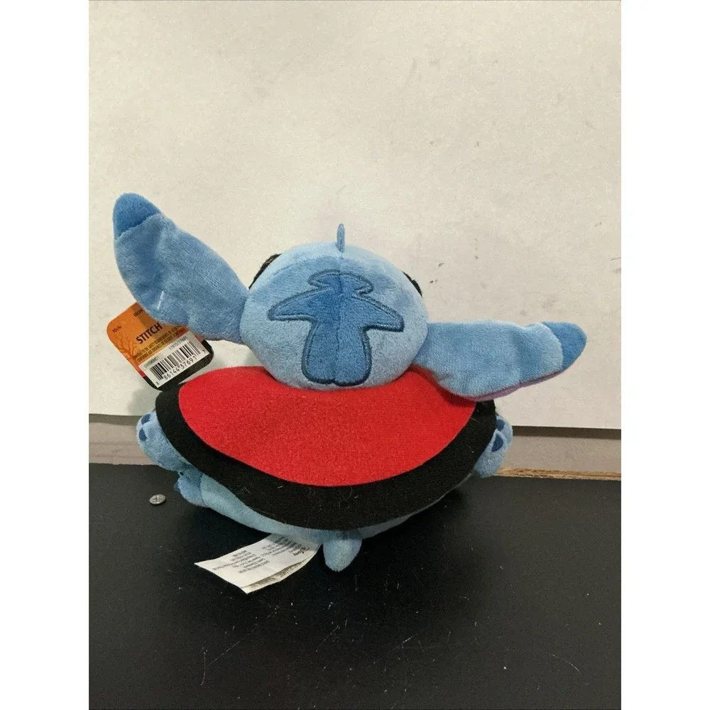 Disney Lilo And Stitch Halloween Vampire Plush 6” Red Bow Tie Felt Cape Fangs